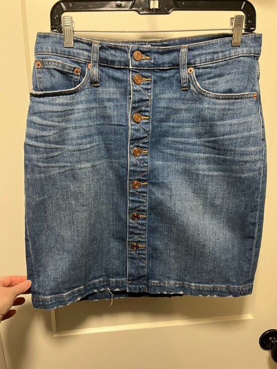 J. Crew Dresses & Skirts - J Crew Jeans Denim Skirt buttonup